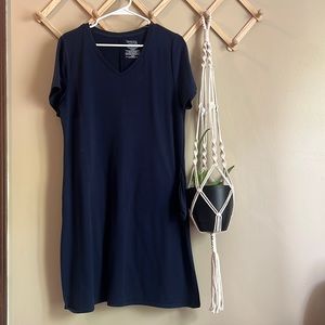 Navy blue short sleeve dress